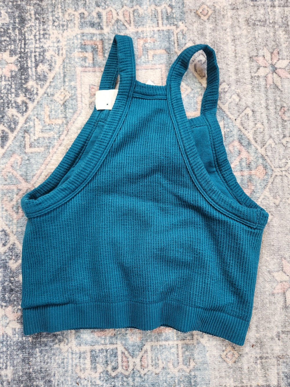 Fabletics Teal Ribbed Tank - Picture 2 of 3